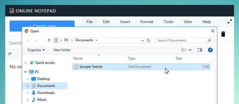 Open file dialog in Slayiseo